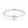 Csillagmintás Szívmedálos S925 Ezüst Charm Karkötő 17 cm