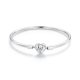 Csillagmintás Szívmedálos S925 Ezüst Charm Karkötő 17 cm