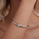 Szívköves S925 Ezüst Charm Karkötő Charm 19 cm
