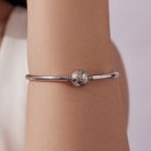 Hópehely-Mintás Gömbzáras S925 Ezüst Charm Karkötő 19 cm