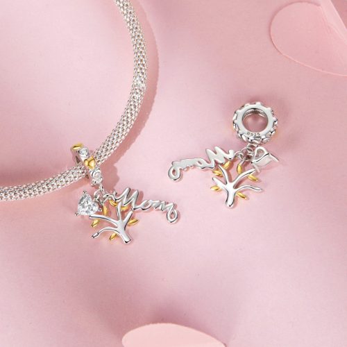 Mom Életfa Ezüst Charm