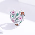 Szív S925 Ezüst Charm Ezüst
