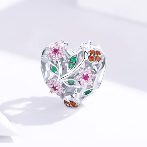 Szív S925 Ezüst Charm Ezüst