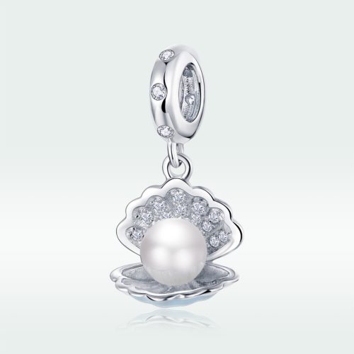 Kagyló S925 Ezüst Függő Charm
