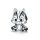 ezust zebra charm pandora kompatibilis csillogo felulettel