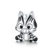 ezust zebra charm pandora kompatibilis csillogo felulettel
