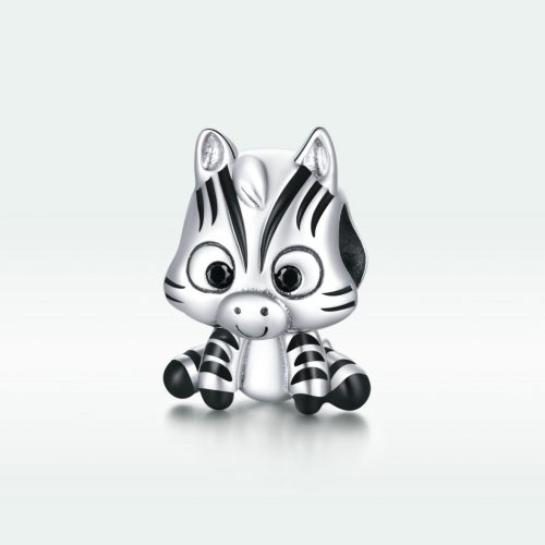zebra alaku ezust charm pandora kompatibilis diszitesekkel