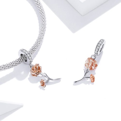Rózsás S925 Ezüst Charm