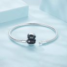 Család Tematikájú S925 Ezüst Charm Karkötő 19 cm