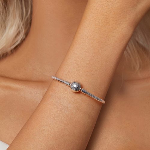 Család Tematikájú S925 Ezüst Charm Karkötő 19 cm
