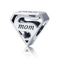 Super Mom feliratú Pandora kompatibilis ezüst charm